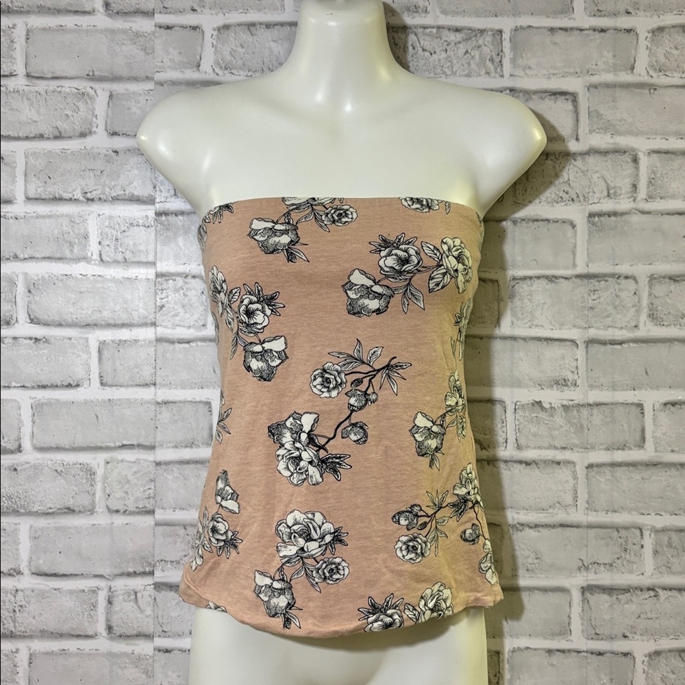 4/$20 SWS Essentials women’s Floral pink Print Women's tube top large